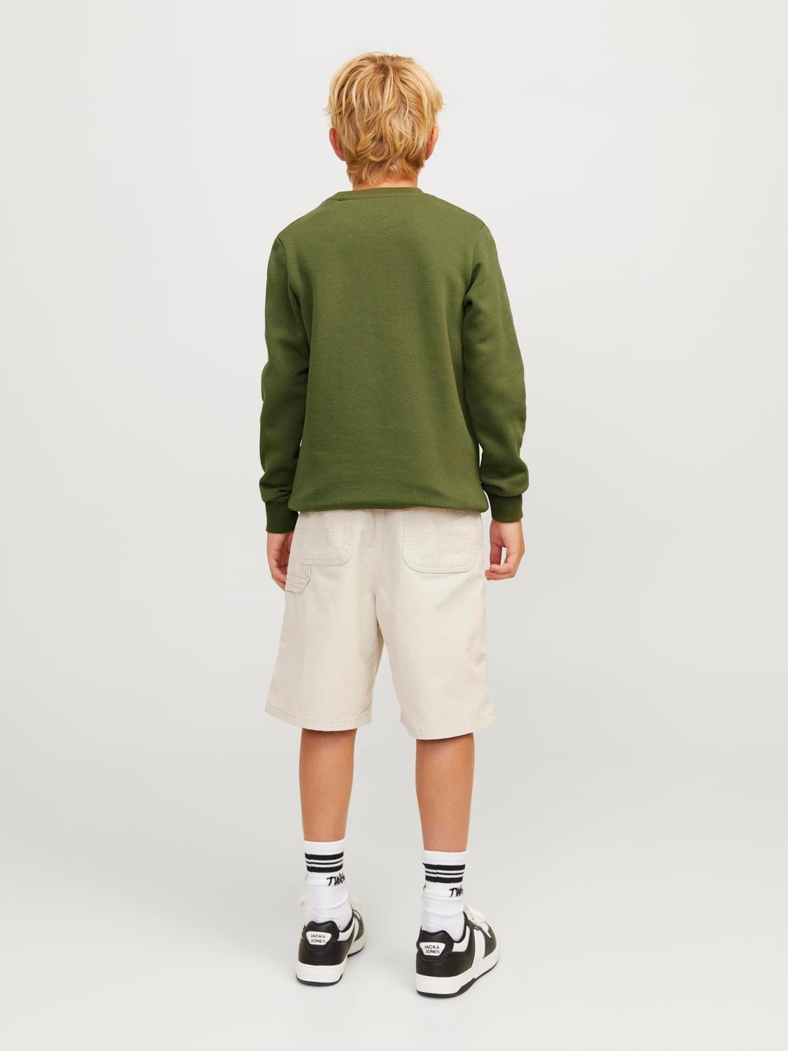 Jack & Jones Logo Crew neck Sweatshirt For boys -Cypress - 12263372