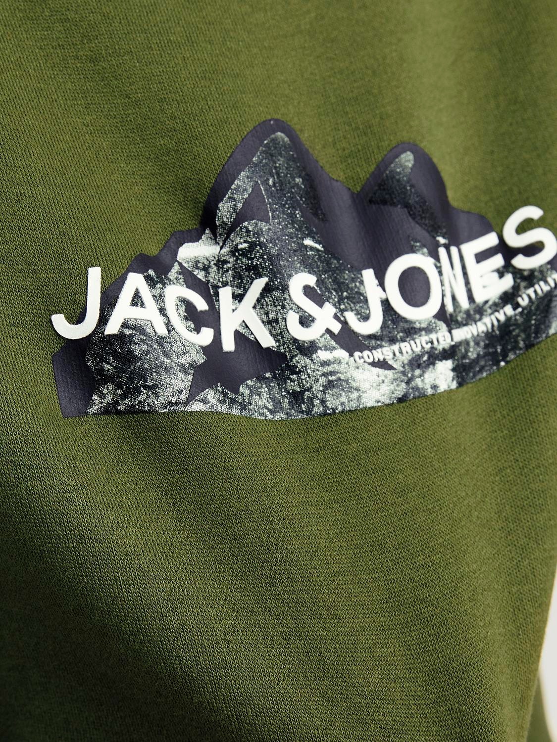 Jack & Jones Logo Genser med rund hals For gutter -Cypress - 12263372