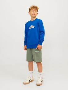 Jack & Jones Logo Crew neck Sweatshirt For boys -Lapis Blue - 12263372