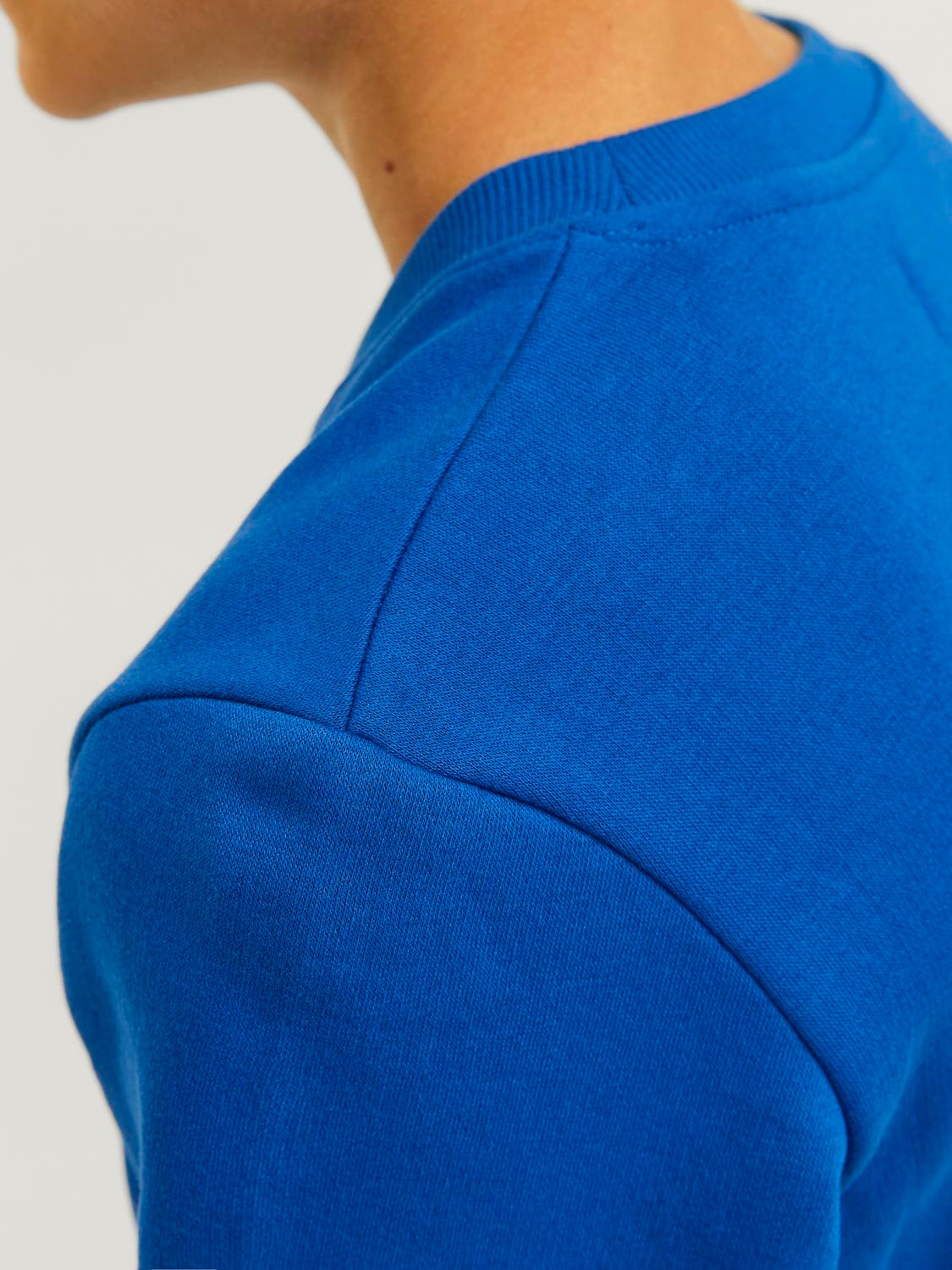 Jack & Jones Logo Crew neck Sweatshirt For boys -Lapis Blue - 12263372