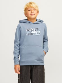 Jack & Jones Logo Kapuzenpullover Junior -Flint Stone - 12263378