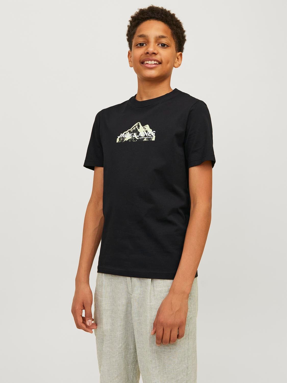 Jack & Jones Hagyományos Kerek nyak Mini Póló -Black - 12263388