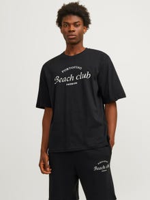 Jack & Jones Gedruckt Rundhals T-shirt -Black Onyx - 12263519