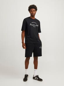 Jack & Jones Bedrukt Ronde hals T-shirt -Black Onyx - 12263519