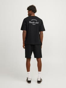 Jack & Jones T-shirt Stampato Girocollo -Black Onyx - 12263520