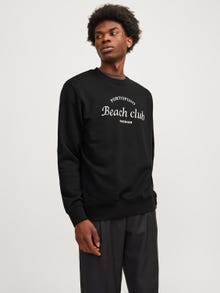 Jack & Jones Bedrukt Sweatshirt met ronde hals -Black Onyx - 12263522