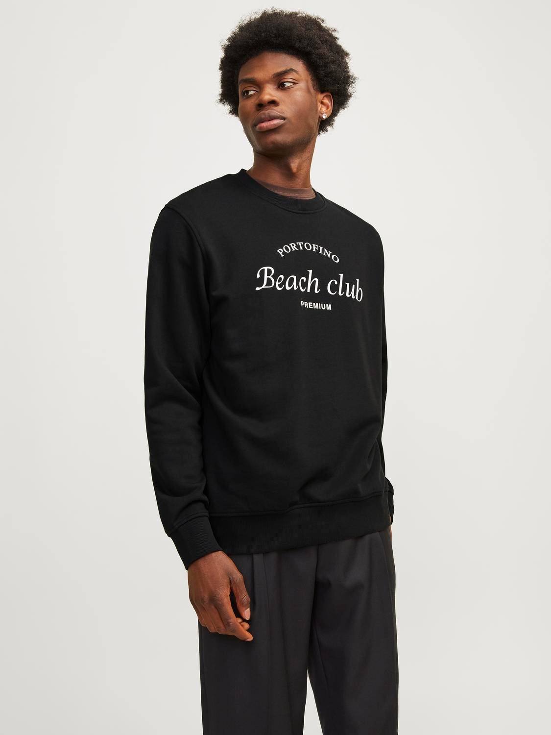 Jack & Jones Gedruckt Sweatshirt mit Rundhals -Black Onyx - 12263522