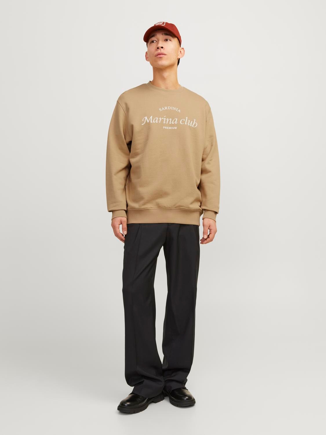 Jack & Jones Gedruckt Sweatshirt mit Rundhals -Travertine - 12263522