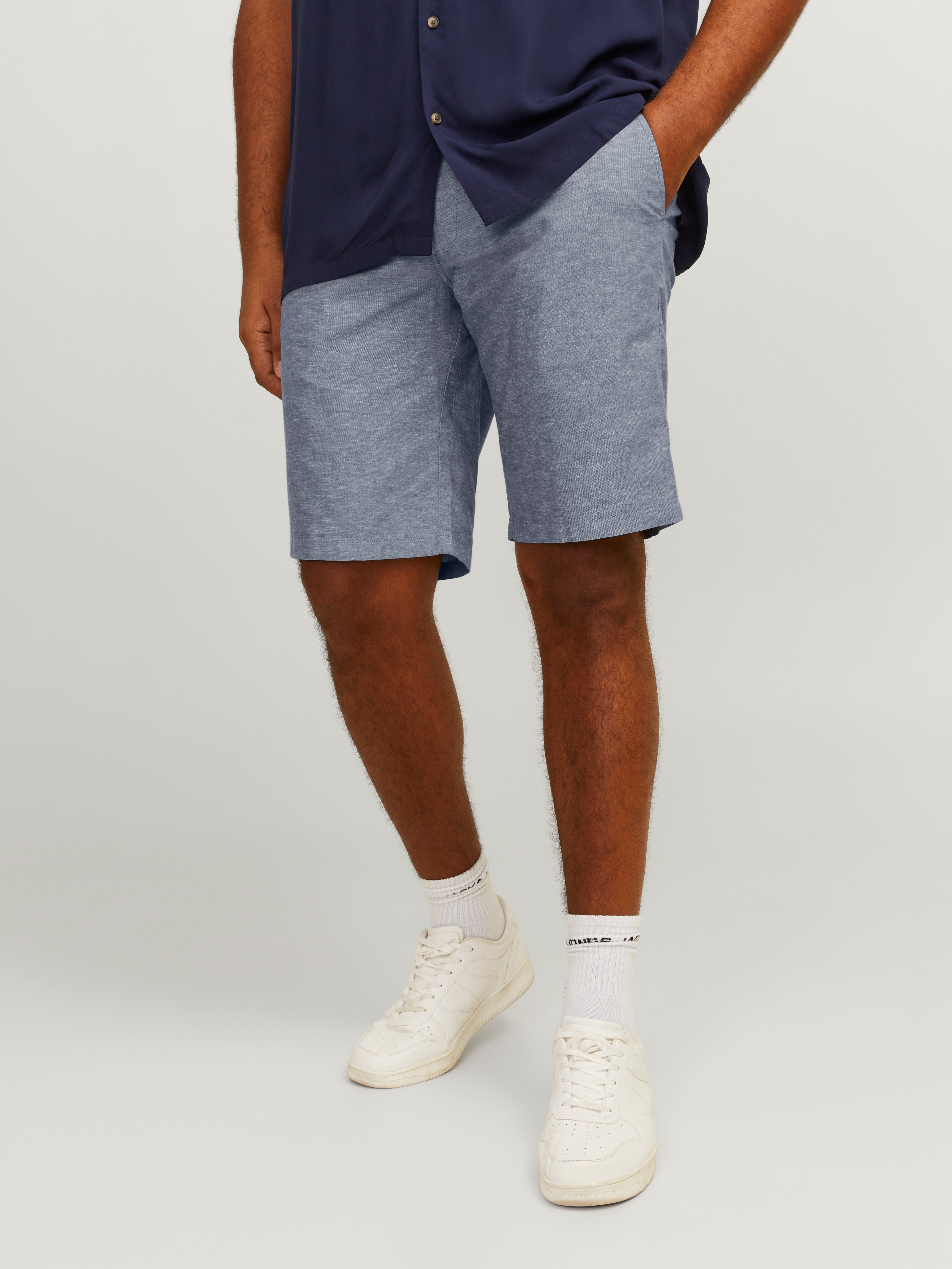 Plus Size Tapered Fit Chino Shorts