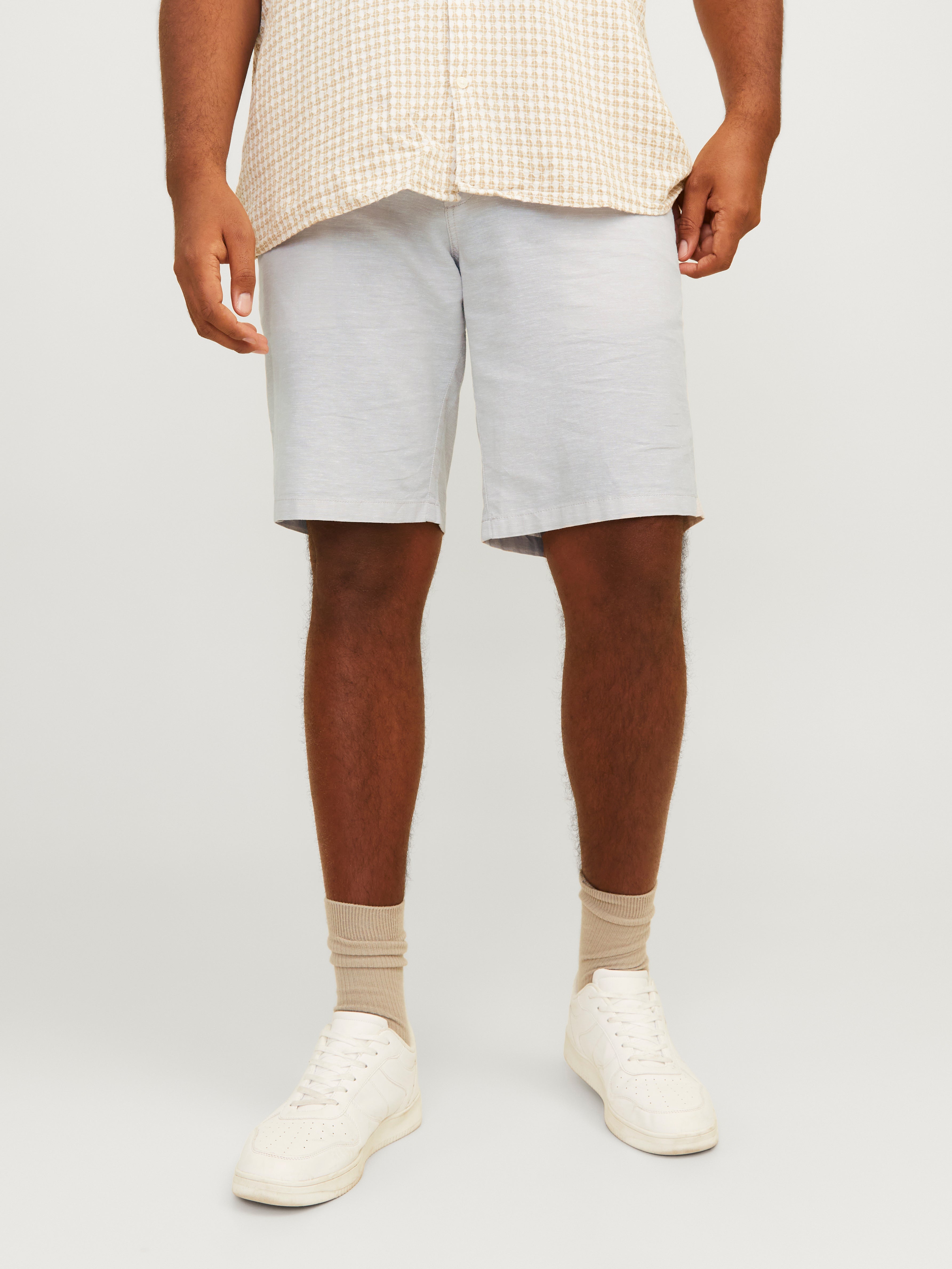 Plus Size Tapered Fit Chino Shorts