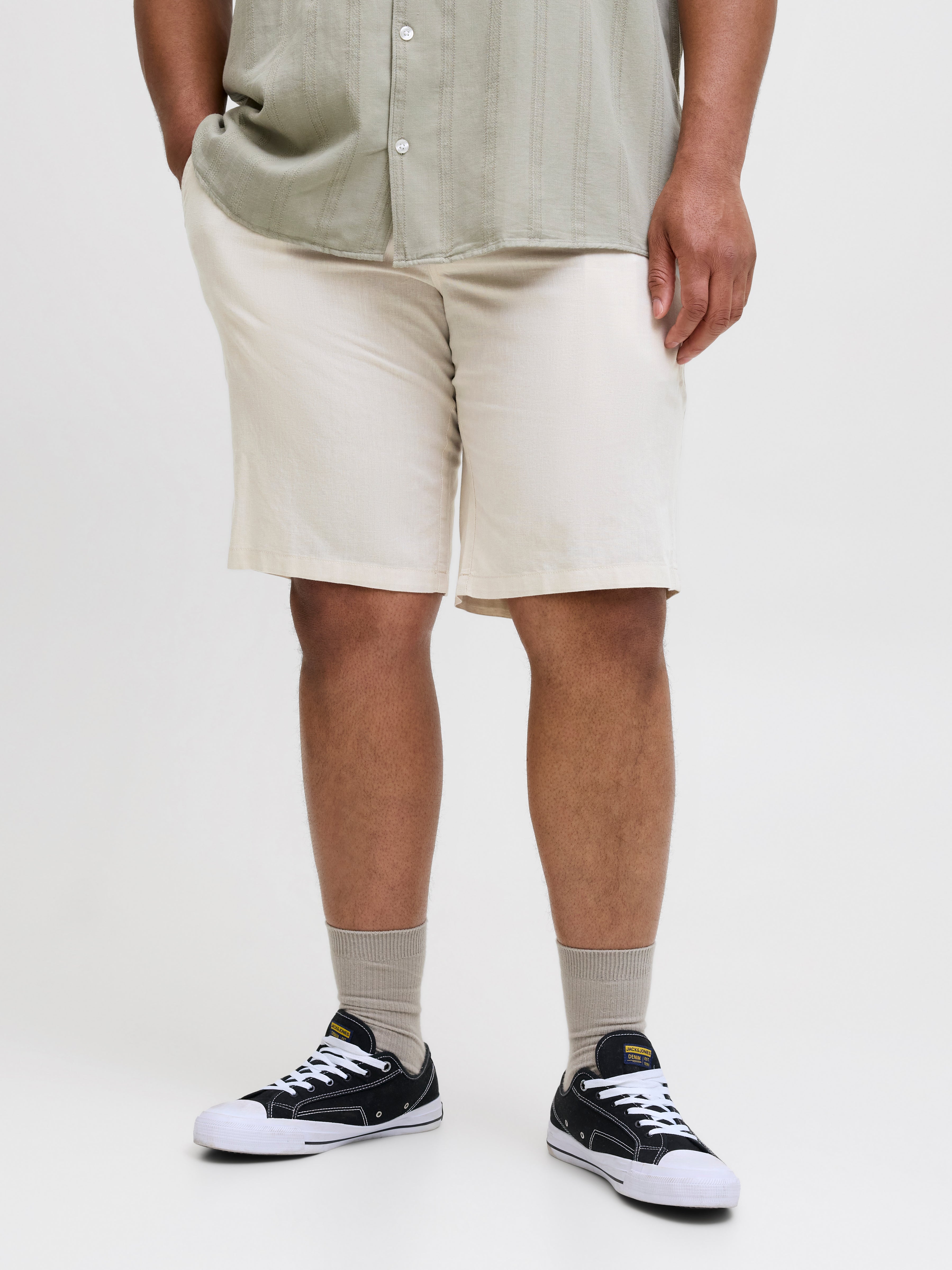 Plus Size Tapered Fit Chino Shorts