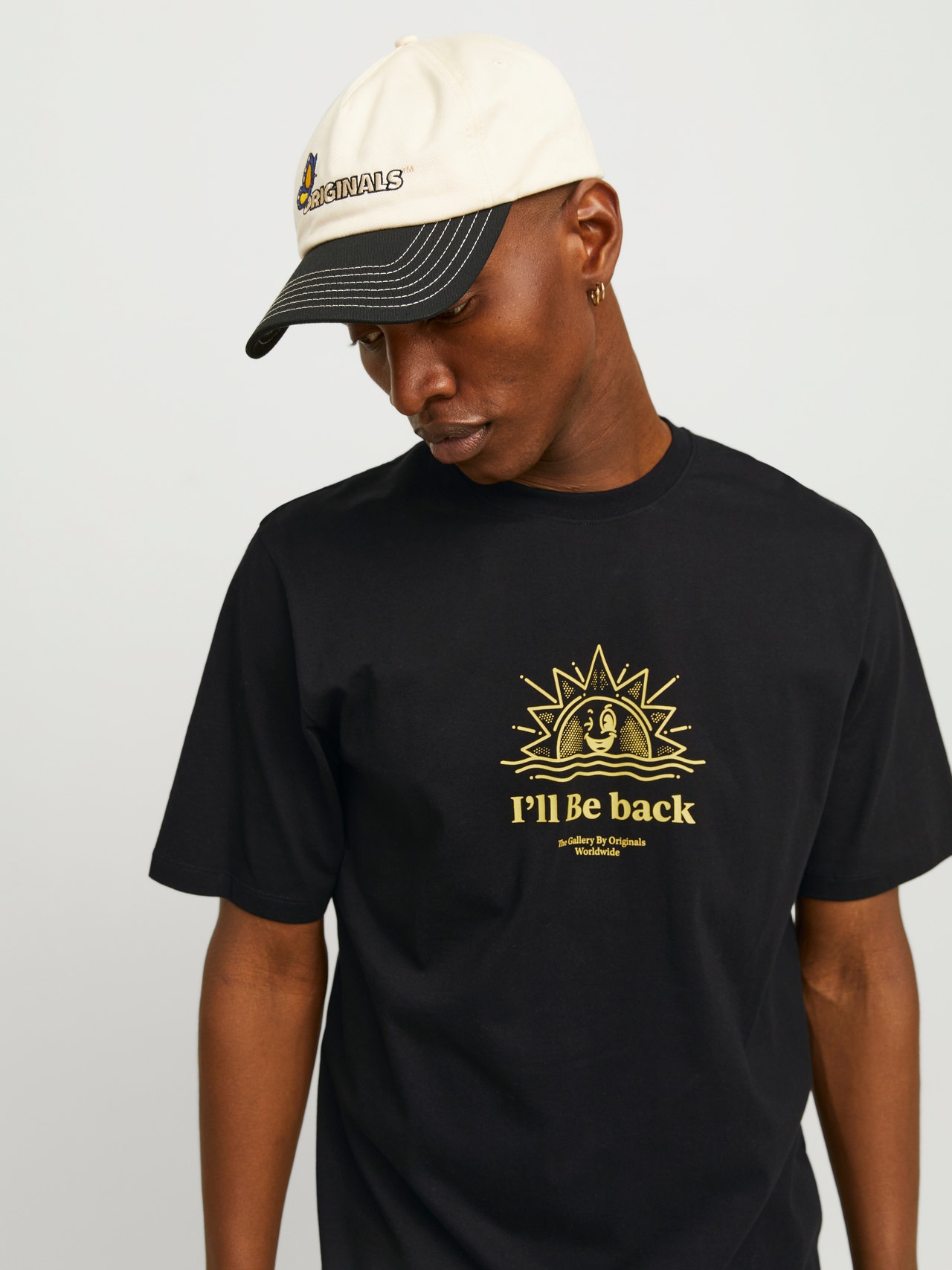 Jack & Jones Bedrukt Ronde hals T-shirt -Black - 12263604