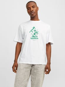 Jack & Jones T-shirt Imprimé Col rond -Bright White - 12263604