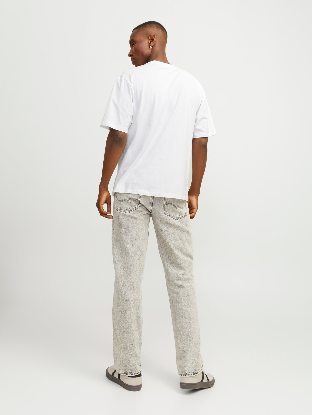 Jack & Jones Spausdintas raštas Apskritas kaklas Marškinėliai -Bright White - 12263604