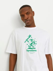 Jack & Jones T-shirt Stampato Girocollo -Bright White - 12263604