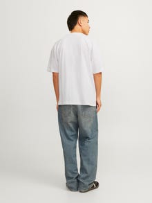 Jack & Jones T-shirt Estampar Decote Redondo -Bright White - 12263604