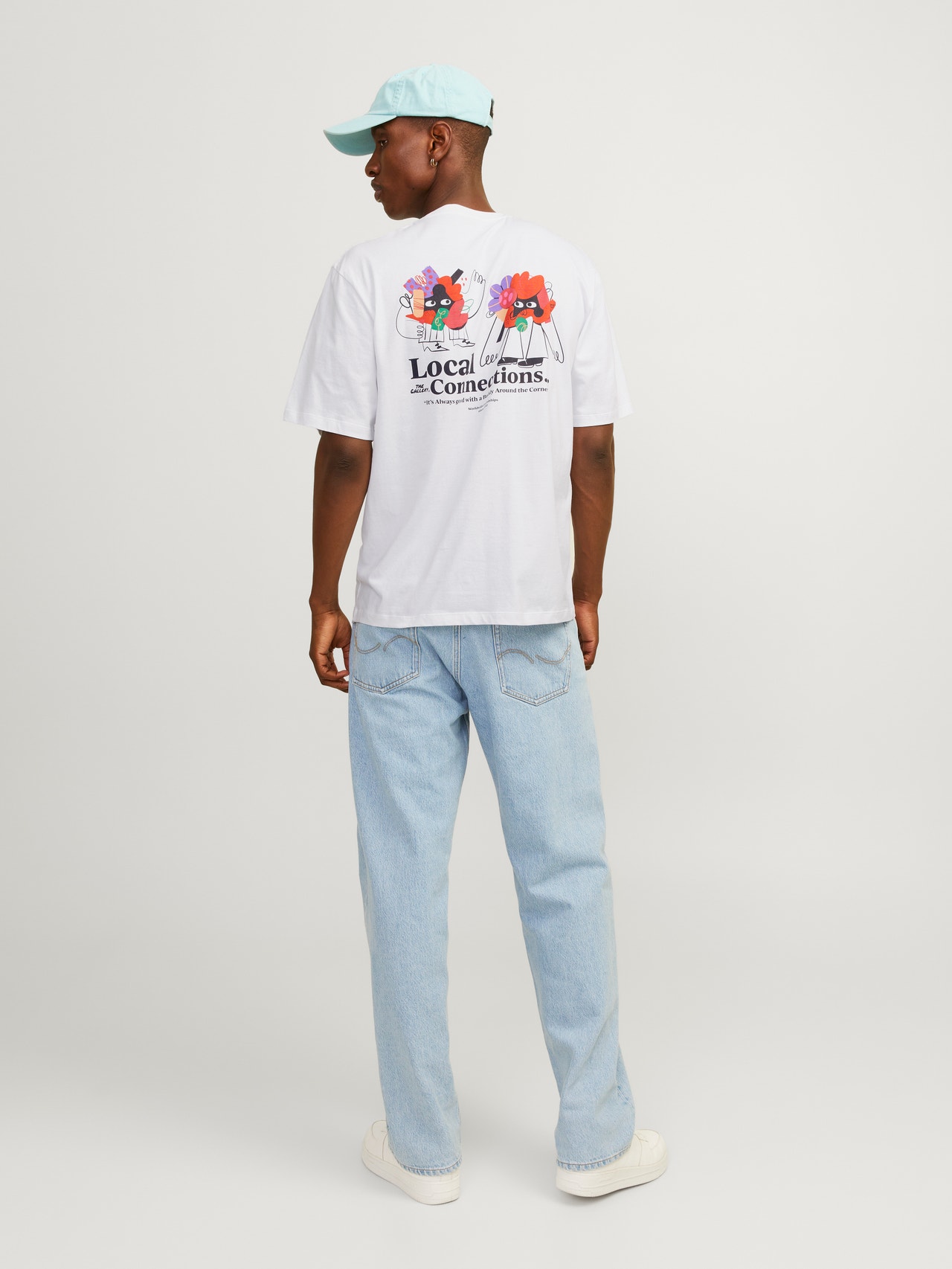 Jack & Jones T-shirt Estampar Decote Redondo -Bright White - 12263606