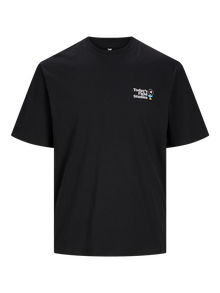 Jack & Jones Bedrukt Ronde hals T-shirt -Black - 12263606