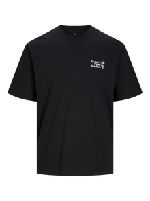 Jack & Jones Gedrukt Ronde hals T-shirt -Black - 12263606