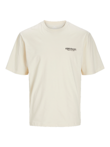 Jack & Jones T-shirt Imprimé Col rond -Buttercream - 12263606