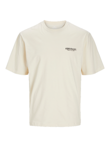 Jack & Jones T-shirt Stampato Girocollo -Buttercream - 12263606