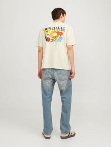 Jack & Jones T-shirt Stampato Girocollo -Buttercream - 12263606