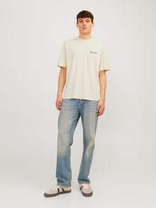 Jack & Jones T-shirt Imprimé Col rond -Buttercream - 12263606