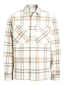 Jack & Jones Comfort Fit Overshirt -Cloud Dancer - 12263647