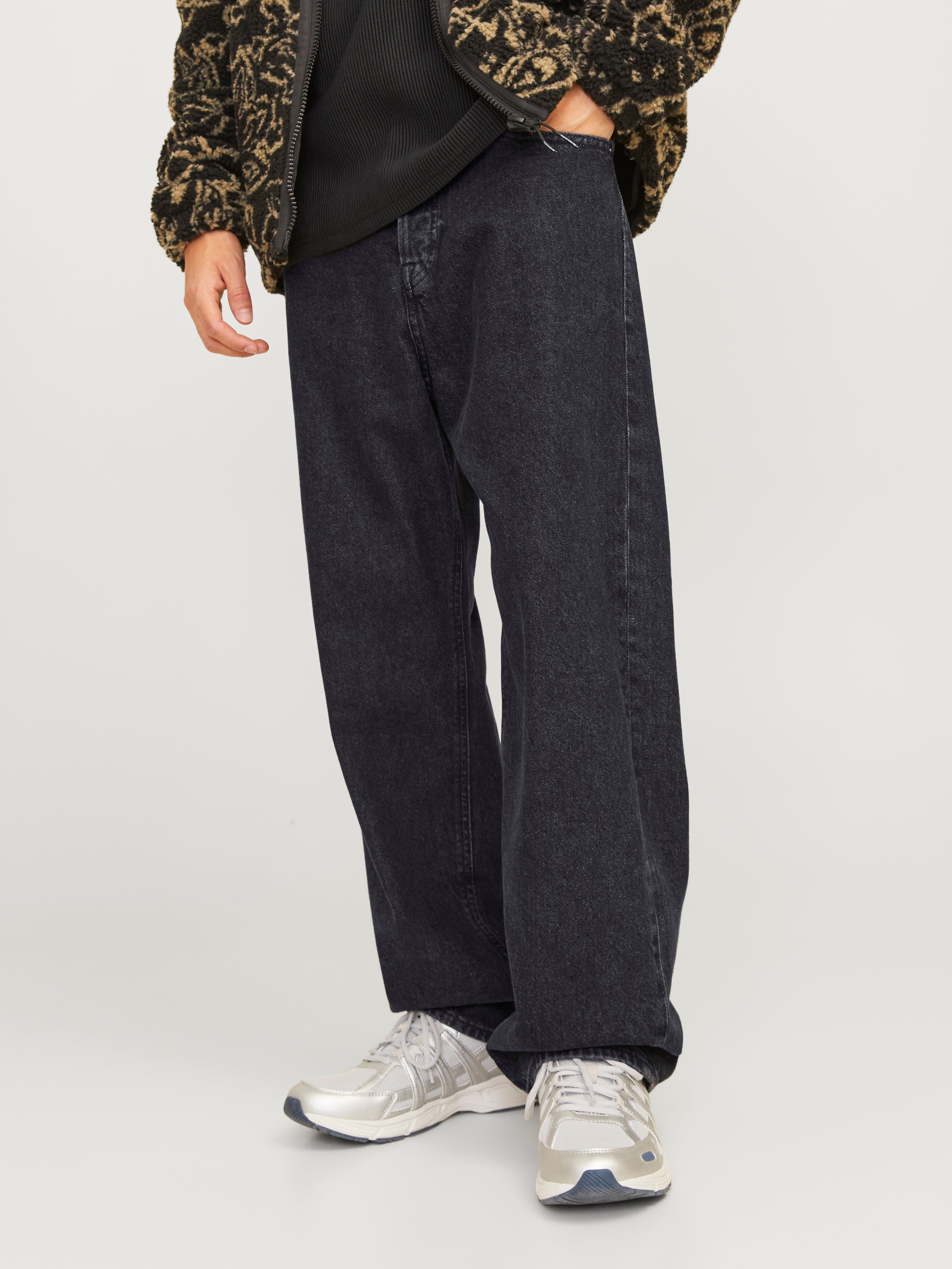 Jack & Jones Jeans Uomo Baggy Fit JJIALEX - Cotone Riciclato - Blu Denim 32W X 32L