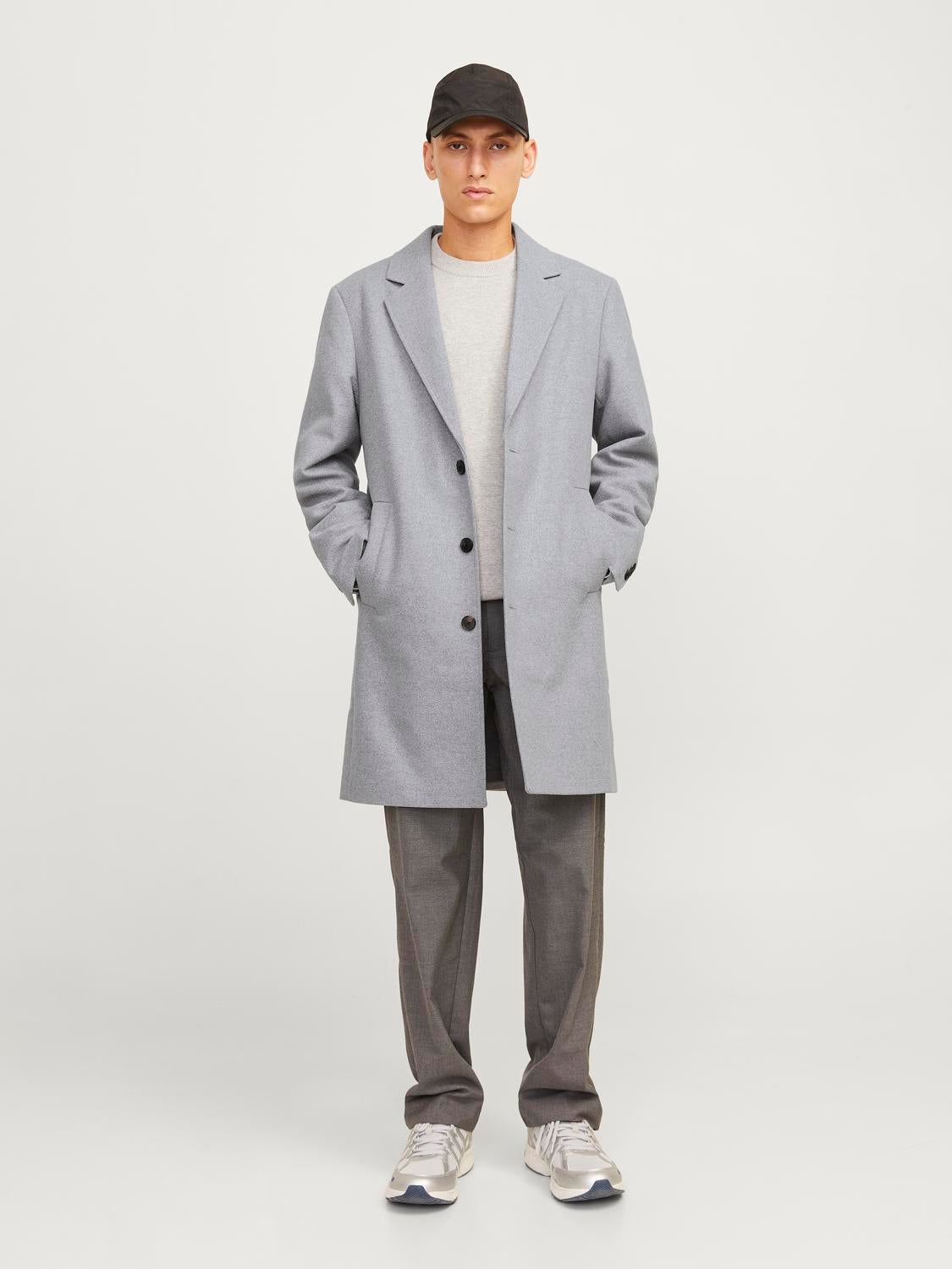 Manteau en laine Gris clair Jack Jones