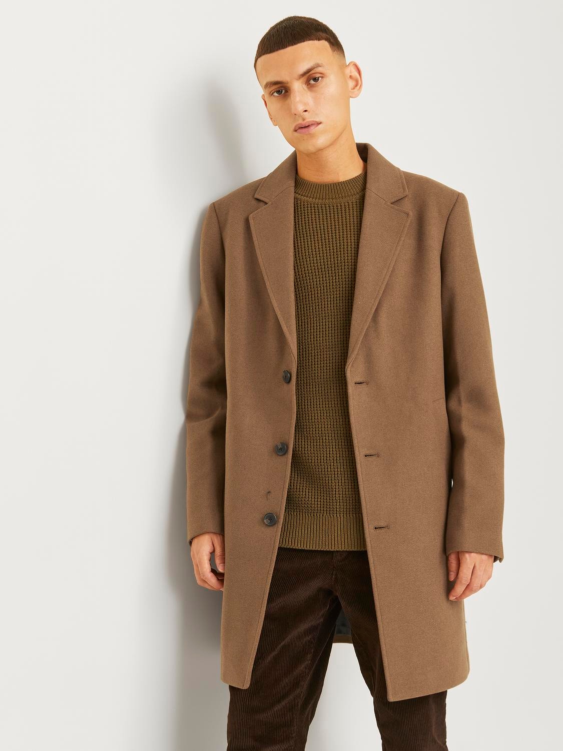 232243 Jack Jones Collum Wool Coat M Bla
