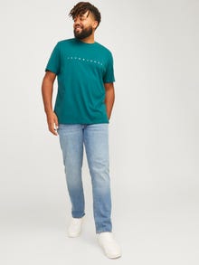 Jack & Jones Plus Size JJIGLENN JJORIGINAL MF 664 NOOS PLS Jeansy o kroju slim fit -Blue Denim - 12263886
