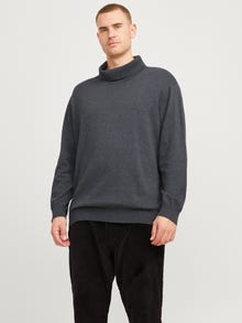 Jack & Jones Plus Size Col roulé -Dark Grey Melange - 12263977