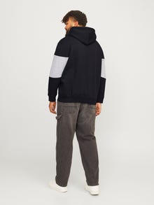 Jack & Jones Plus Size Logo Hættetrøje -Black - 12263981