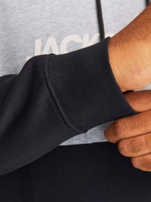 Jack & Jones Plus Size Logo Hættetrøje -Black - 12263981