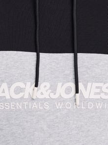 Jack & Jones Plus Size Logo Hættetrøje -Black - 12263981