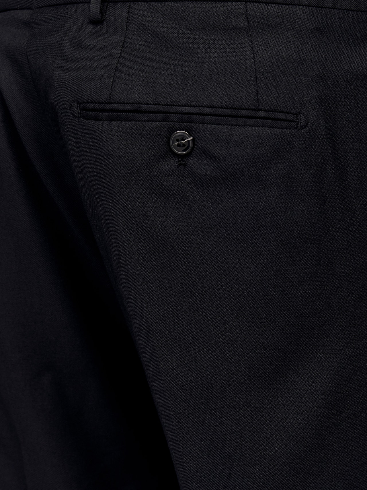 Jack & Jones Μεγάλο μέγεθος Λεπτή εφαρμογή Παντελόνι κατά παραγγελία -Black - 12263989