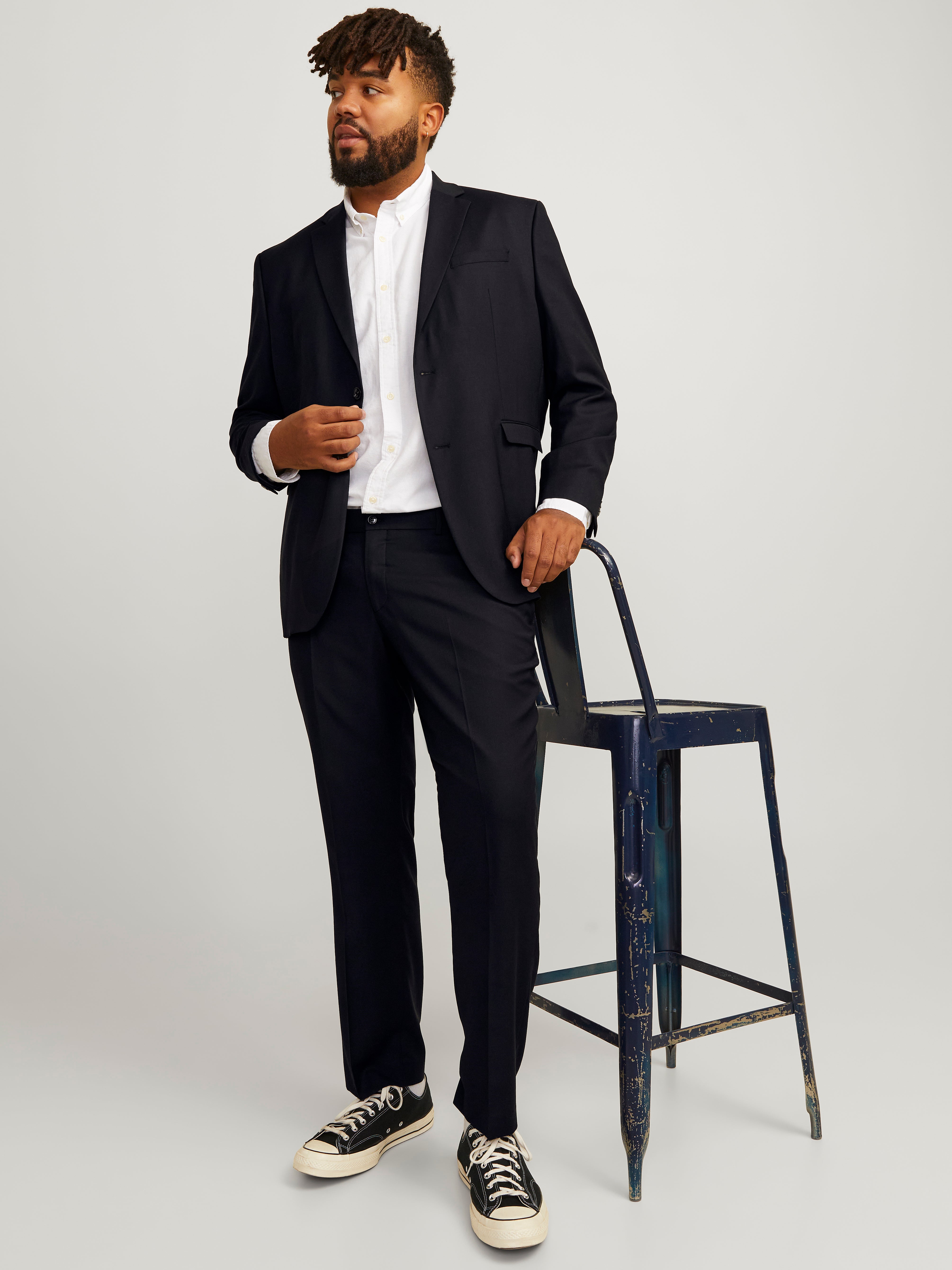 Jack & Jones Plus Size Slim Fit Tailored Trousers - 12263989