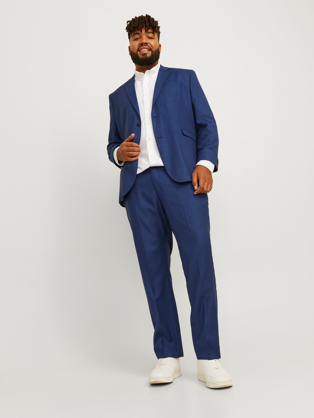 Jack & Jones Plus Size Slim Fit Eleganckie spodnie -Medieval Blue - 12263989