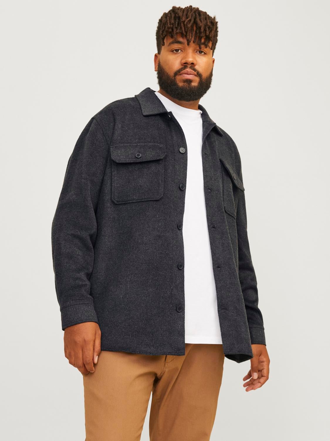 Plus Size Relaxed Fit Overshirt