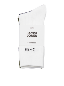 Jack & Jones 3-pakuotės Kojinės -Marshmallow - 12264016