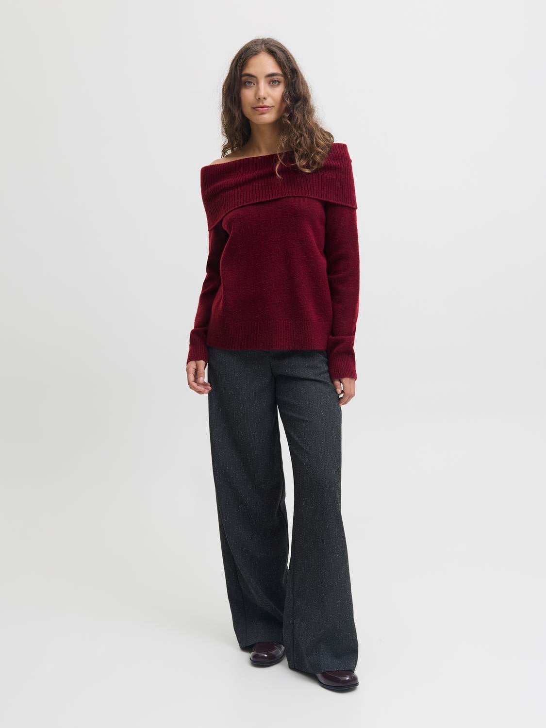 JXMINKA Knitted pullover | Dark Red | JJXX®