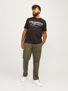 Jack & Jones Plius Laisvas kirpimas Laisvo kirpimo kelnės -Olive Night - 12264152