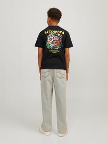 Jack & Jones Spausdintas raštas Marškinėliai Jaunimui -Black - 12264191
