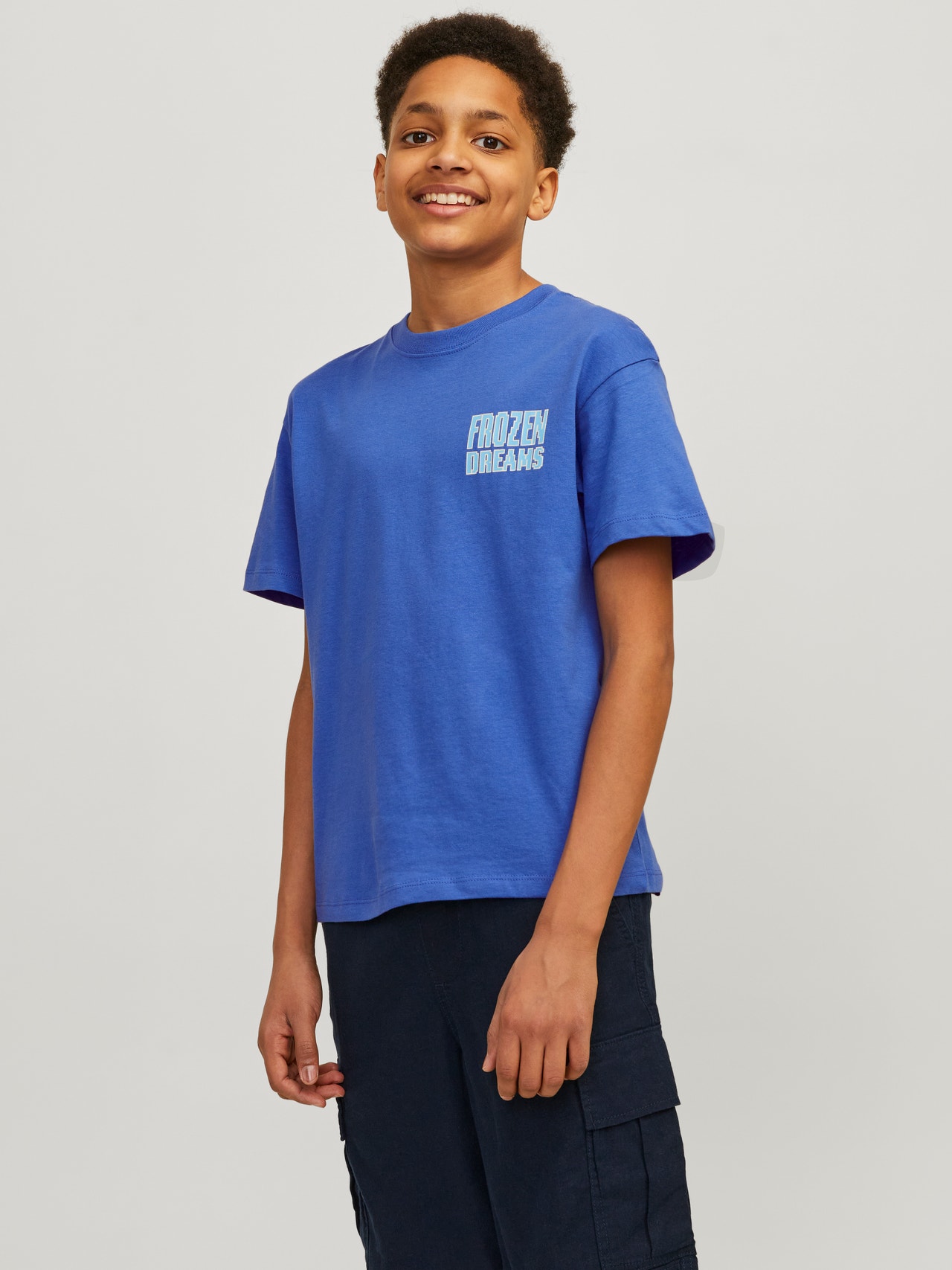 Jack & Jones T-shirt Estampar Para meninos -Dazzling Blue - 12264191
