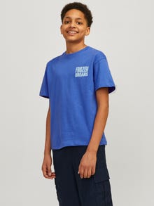 Jack & Jones Trykk T-skjorte For gutter -Dazzling Blue - 12264191
