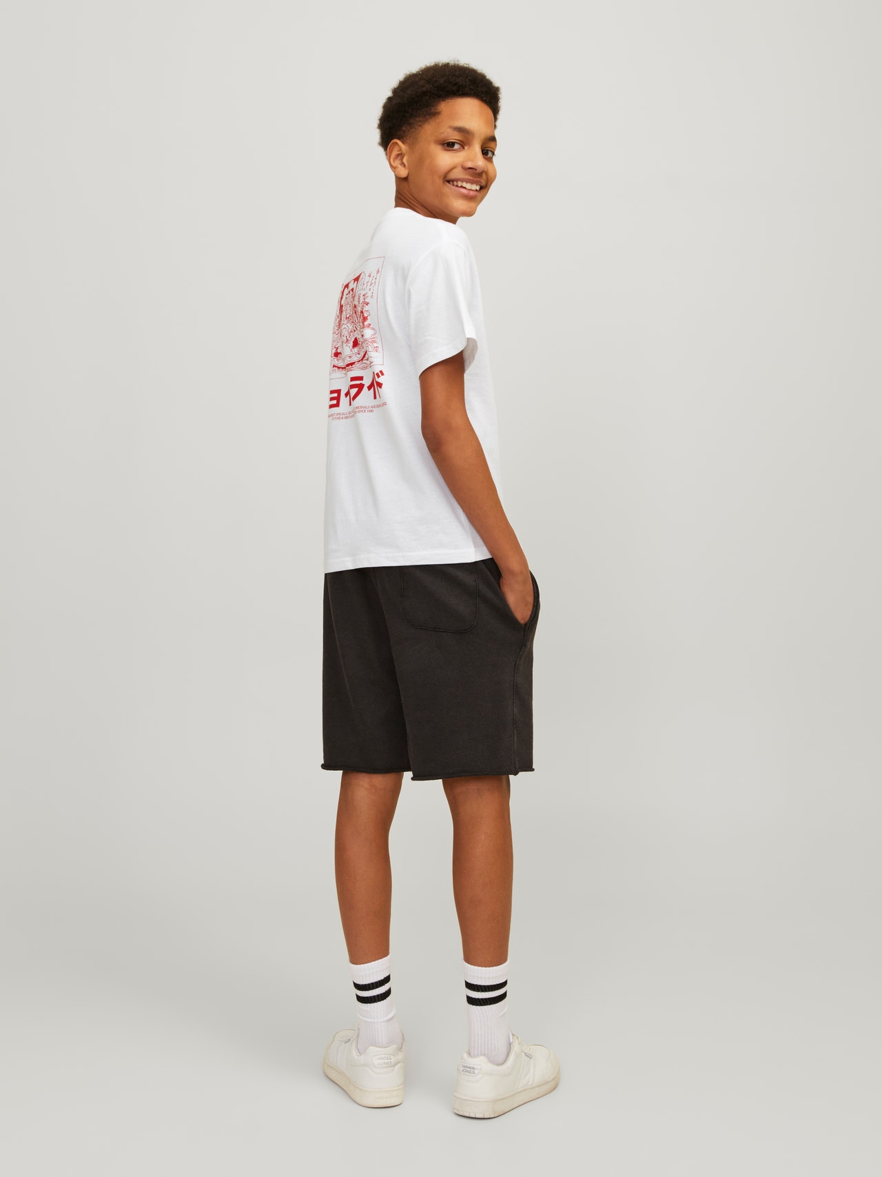 Jack & Jones Nadruk T-shirt Dla chłopców -Bright White - 12264214