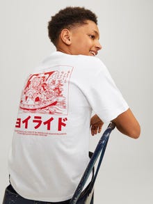 Jack & Jones Bedrukt T-shirt Voor jongens -Bright White - 12264214