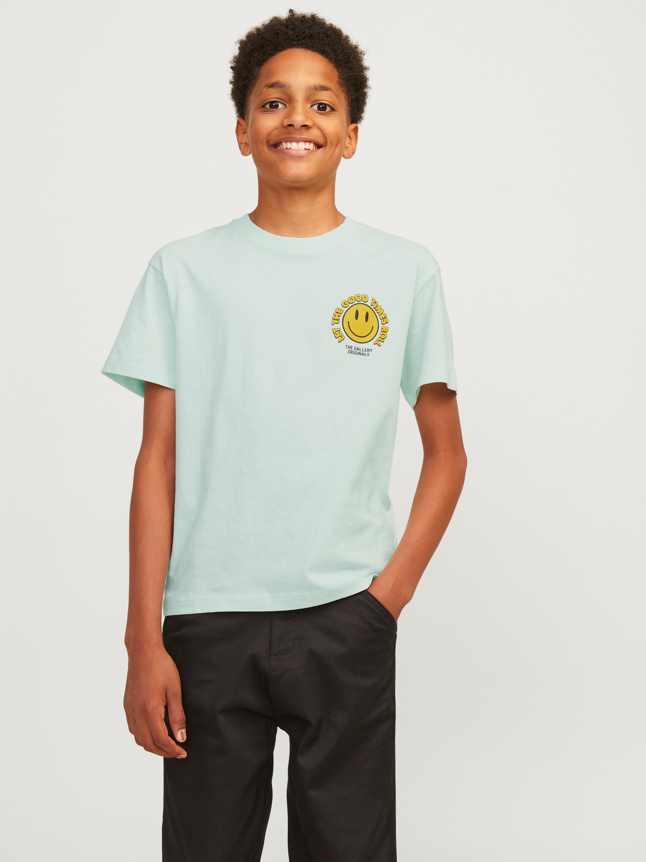 Jack & Jones Potištěný Tričko Junior -Skylight - 12264218