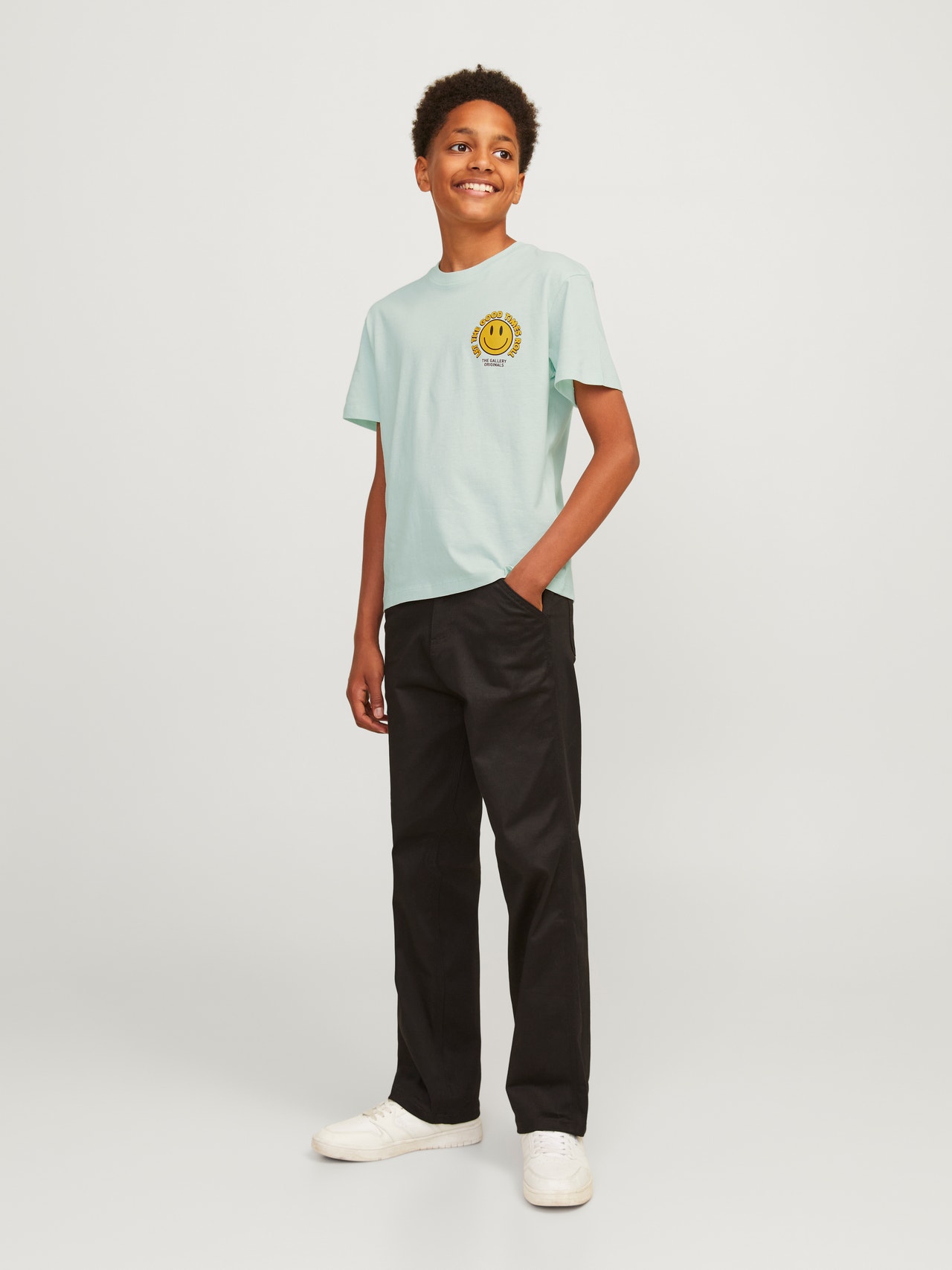 Jack & Jones Nadruk T-shirt Dla chłopców -Skylight - 12264218